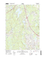 Milford, Massachusetts 2015 () USGS Old Topo Map Reprint 7x7 MA Quad