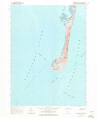 Monomoy Point, Massachusetts 1964 (1972) USGS Old Topo Map Reprint 7x7 MA Quad 350302