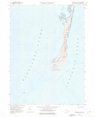 Monomoy Point, Massachusetts 1974 (1976) USGS Old Topo Map Reprint 7x7 MA Quad 350303