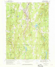 Monson, Massachusetts 1967 (1969) USGS Old Topo Map Reprint 7x7 MA Quad 350305