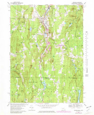 Monson, Massachusetts 1967 (1981) USGS Old Topo Map Reprint 7x7 MA Quad 350306