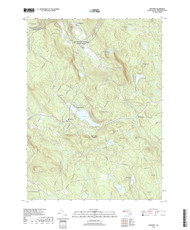 Monterey, Massachusetts 2018 () USGS Old Topo Map Reprint 7x7 MA Quad
