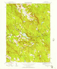 Monterey, Massachusetts 1946 (1957) USGS Old Topo Map Reprint 7x7 MA Quad 350307