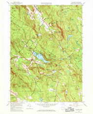 Monterey, Massachusetts 1958 (1969) USGS Old Topo Map Reprint 7x7 MA Quad 350309