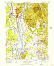 Mt Toby, Massachusetts 1955 (1956) USGS Old Topo Map Reprint 7x7 MA Quad 350325