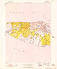 Nantucket, Massachusetts 1951 (1957) USGS Old Topo Map Reprint 7x7 MA Quad 350337