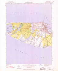 Nantucket, Massachusetts 1951 (1968) USGS Old Topo Map Reprint 7x7 MA Quad 350338