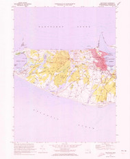 Nantucket, Massachusetts 1972 (1973) USGS Old Topo Map Reprint 7x7 MA Quad 350339