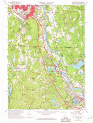 Nashua South, New Hampshire 1965 (1968) USGS Old Topo Map Reprint 7x7 MA Quad 350344