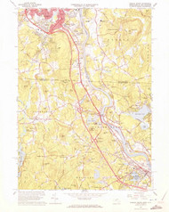 Nashua South, New Hampshire 1965 (1972) USGS Old Topo Map Reprint 7x7 MA Quad 350345