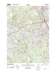 Natick, Massachusetts 2012 () USGS Old Topo Map Reprint 7x7 MA Quad