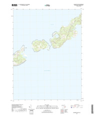 Naushon Island, Massachusetts 2018 () USGS Old Topo Map Reprint 7x7 MA Quad