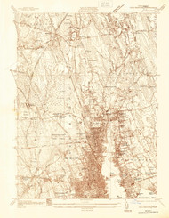 New Bedford North, Massachusetts 1936 () USGS Old Topo Map Reprint 7x7 MA Quad 350356