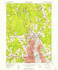 New Bedford North, Massachusetts 1948 (1958) USGS Old Topo Map Reprint 7x7 MA Quad 350357