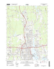 New Bedford North, Massachusetts 2015 () USGS Old Topo Map Reprint 7x7 MA Quad