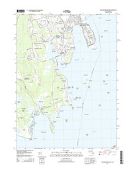 New Bedford South, Massachusetts 2015 () USGS Old Topo Map Reprint 7x7 MA Quad