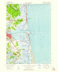 Newburyport East, Massachusetts 1952 (1961) USGS Old Topo Map Reprint 7x7 MA Quad 350366