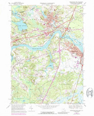 Newburyport West, Massachusetts 1968 (1988) USGS Old Topo Map Reprint 7x7 MA Quad 350367
