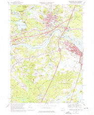 Newburyport West, Massachusetts 1968 (1975) USGS Old Topo Map Reprint 7x7 MA Quad 350371