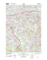 Newton, Massachusetts 2012 () USGS Old Topo Map Reprint 7x7 MA Quad