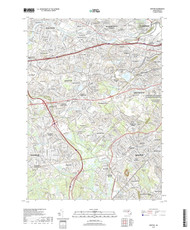Newton, Massachusetts 2018 () USGS Old Topo Map Reprint 7x7 MA Quad