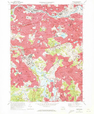 Newton, Massachusetts 1970 (1973) USGS Old Topo Map Reprint 7x7 MA Quad 350376
