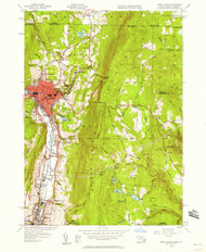 North Adams, Massachusetts 1944 (1958) USGS Old Topo Map Reprint 7x7 MA Quad 350379