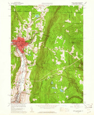North Adams, Massachusetts 1960 (1961) USGS Old Topo Map Reprint 7x7 MA Quad 350381