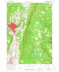 North Adams, Massachusetts 1960 (1968) USGS Old Topo Map Reprint 7x7 MA Quad 350382