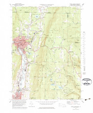 North Adams, Massachusetts 1973 (1984) USGS Old Topo Map Reprint 7x7 MA Quad 350385