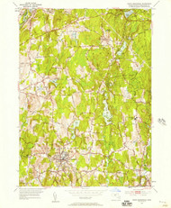 North Brookfield, Massachusetts 1952 (1958) USGS Old Topo Map Reprint 7x7 MA Quad 350386