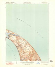 North Truro, Massachusetts 1944 (1948) USGS Old Topo Map Reprint 7x7 MA Quad 350390