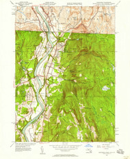 Northfield, Massachusetts 1945 (1958) USGS Old Topo Map Reprint 7x7 MA Quad 350397