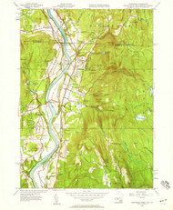 Northfield, Massachusetts 1945 (1958) USGS Old Topo Map Reprint 7x7 MA Quad 350399