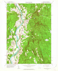 Northfield, Massachusetts 1961 (1963) USGS Old Topo Map Reprint 7x7 MA Quad 350400
