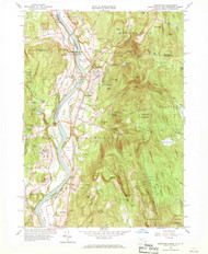 Northfield, Massachusetts 1961 (1970) USGS Old Topo Map Reprint 7x7 MA Quad 350401
