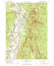Northfield, Massachusetts 1977 (1978) USGS Old Topo Map Reprint 7x7 MA Quad 350402