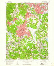 Norwood, Massachusetts 1958 (1960) USGS Old Topo Map Reprint 7x7 MA Quad 350409