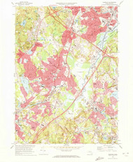 Norwood, Massachusetts 1970 (1972) USGS Old Topo Map Reprint 7x7 MA Quad 350411