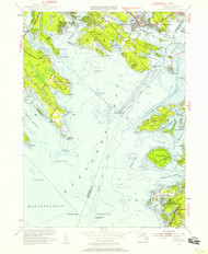 Onset, Massachusetts 1953 (1957) USGS Old Topo Map Reprint 7x7 MA Quad 350414