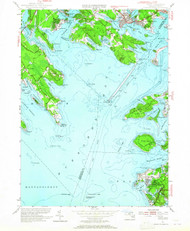 Onset, Massachusetts 1953 (1965) USGS Old Topo Map Reprint 7x7 MA Quad 350415