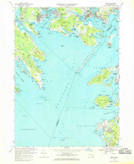 Onset, Massachusetts 1967 (1969) USGS Old Topo Map Reprint 7x7 MA Quad 350416