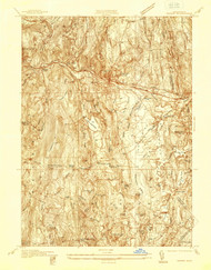 Orange, Massachusetts 1937 () USGS Old Topo Map Reprint 7x7 MA Quad 350417