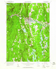 Orange, Massachusetts 1948 (1961) USGS Old Topo Map Reprint 7x7 MA Quad 350418