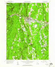 Orange, Massachusetts 1948 (1958) USGS Old Topo Map Reprint 7x7 MA Quad 350420