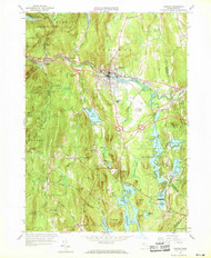 Orange, Massachusetts 1961 (1969) USGS Old Topo Map Reprint 7x7 MA Quad 350423