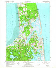 Orleans, Massachusetts 1962 (1964) USGS Old Topo Map Reprint 7x7 MA Quad 350425