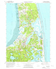 Orleans, Massachusetts 1974 (1976) USGS Old Topo Map Reprint 7x7 MA Quad 350427