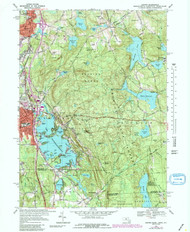 Oxford, Massachusetts 1969 (1988) USGS Old Topo Map Reprint 7x7 MA Quad 350434