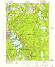 Oxford, Massachusetts 1953 (1957) USGS Old Topo Map Reprint 7x7 MA Quad 350435